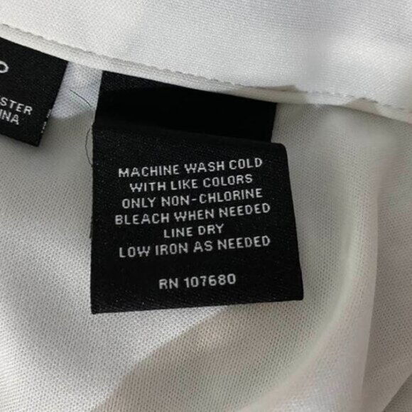 Nue Options Black & White Allover Print Sheer Lined Flowy Zip-Up Skirt Size 14P - Picture 10 of 12